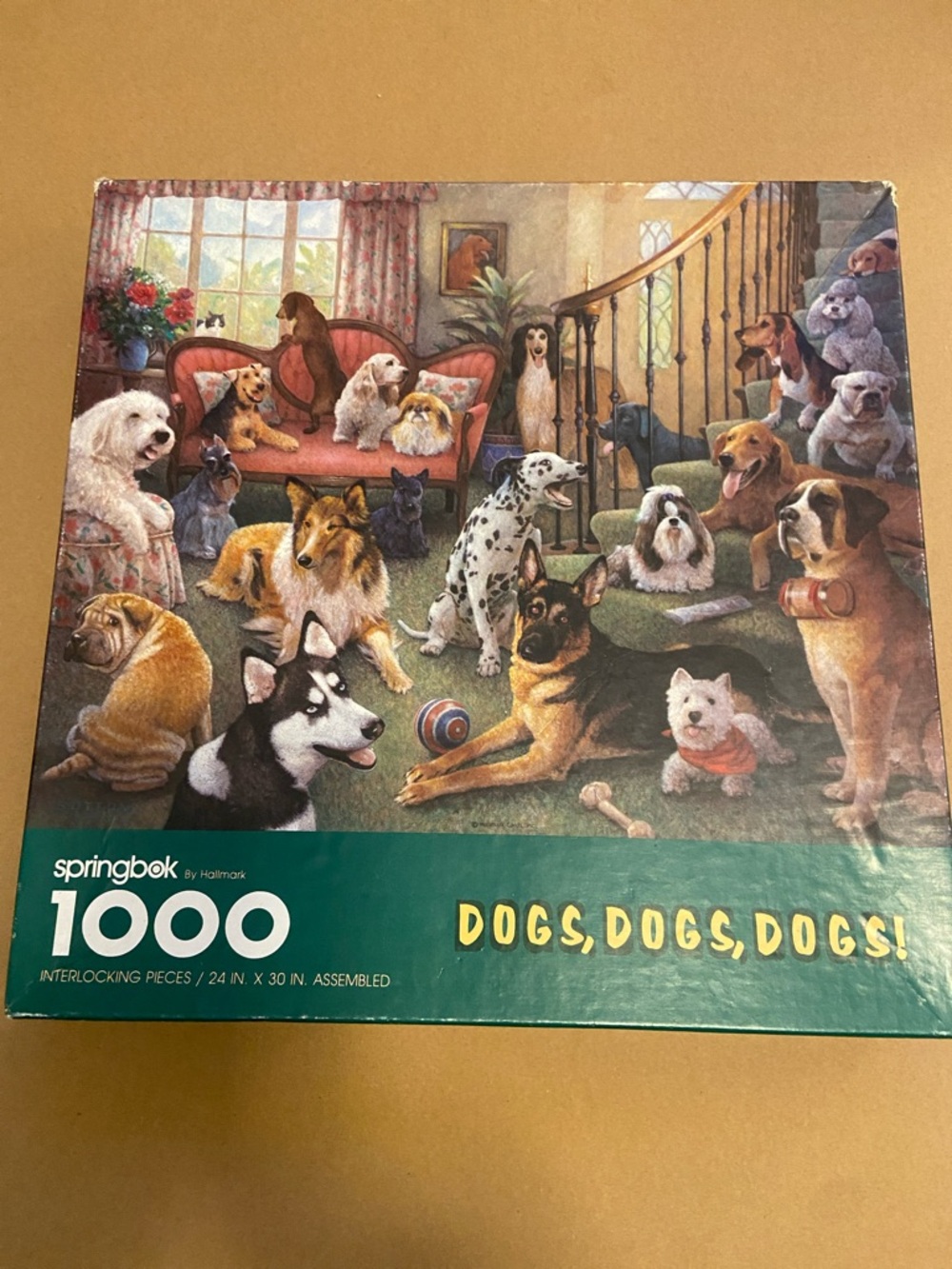 Hallmark Springbok 1000-Piece Puzzle "Dogs, Dogs, Dogs!" - Multi-Color